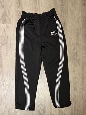 PacSun Black Joggers with White Side Stripes